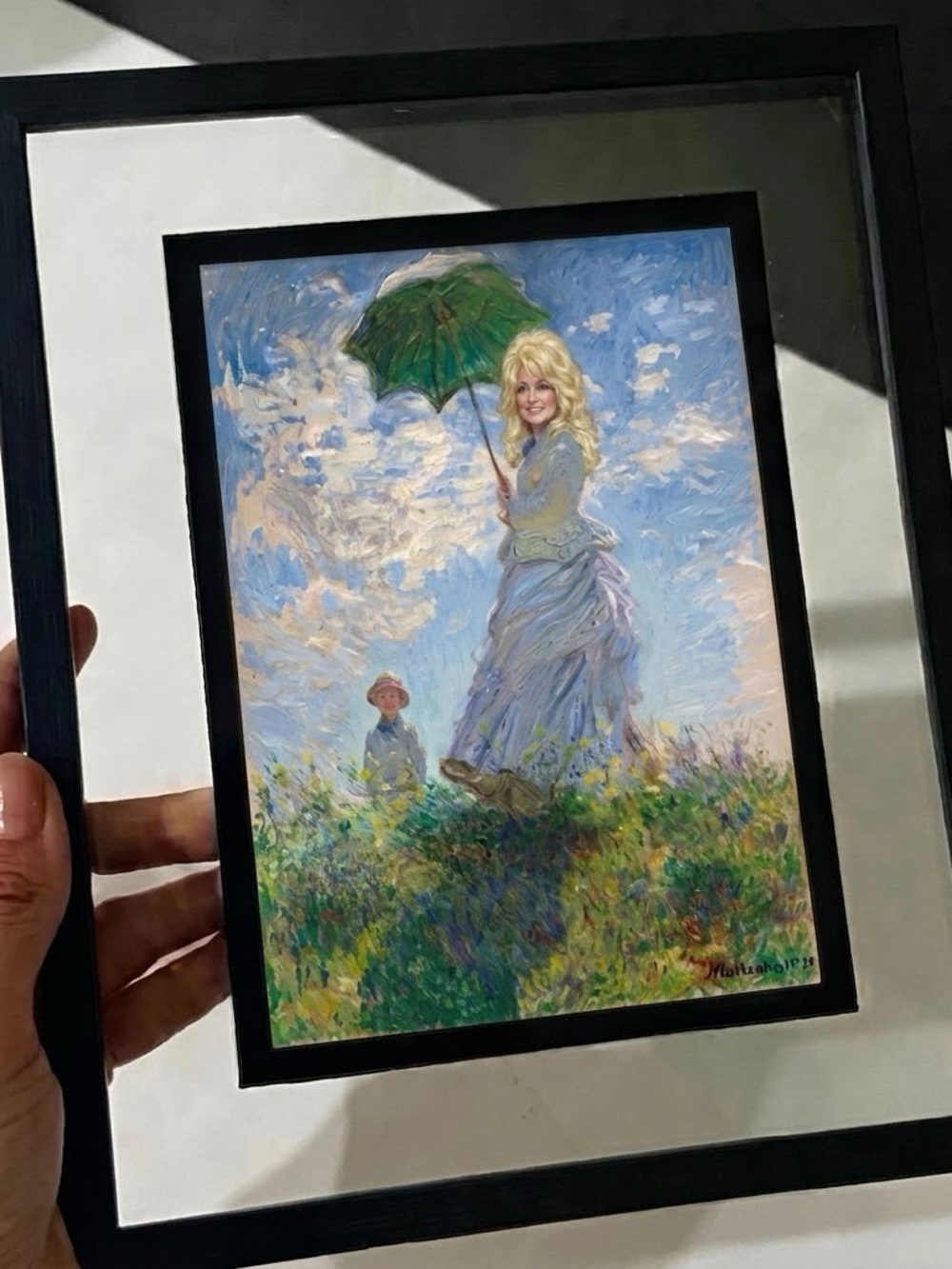 Framed Dolly Parton Art Print – Monet Style